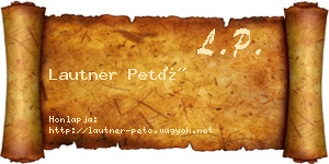 Lautner Pető névjegykártya
